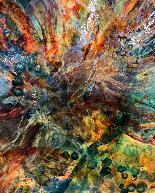 abstract oil painting closeup - Free AI Photo Generator - starryai