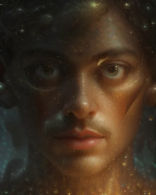 3-D world a dewdrop human male at - Free AI Photo Generator - starryai