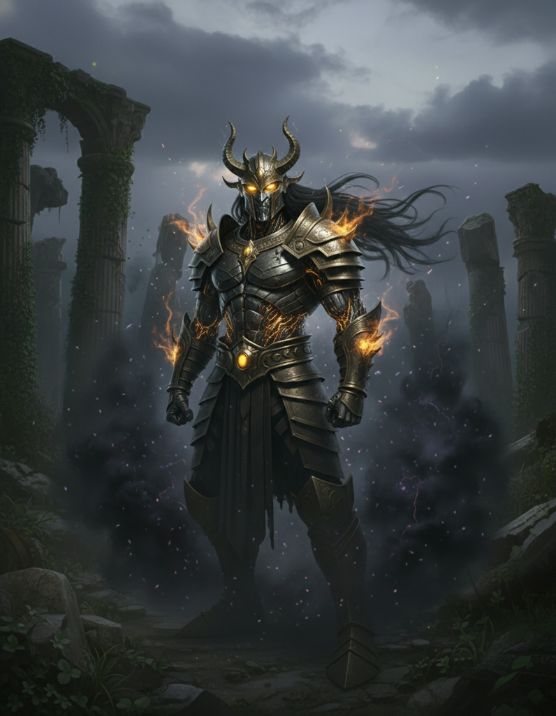 a dark lonely warrior 🪖 final - Free AI Photo Generator - starryai