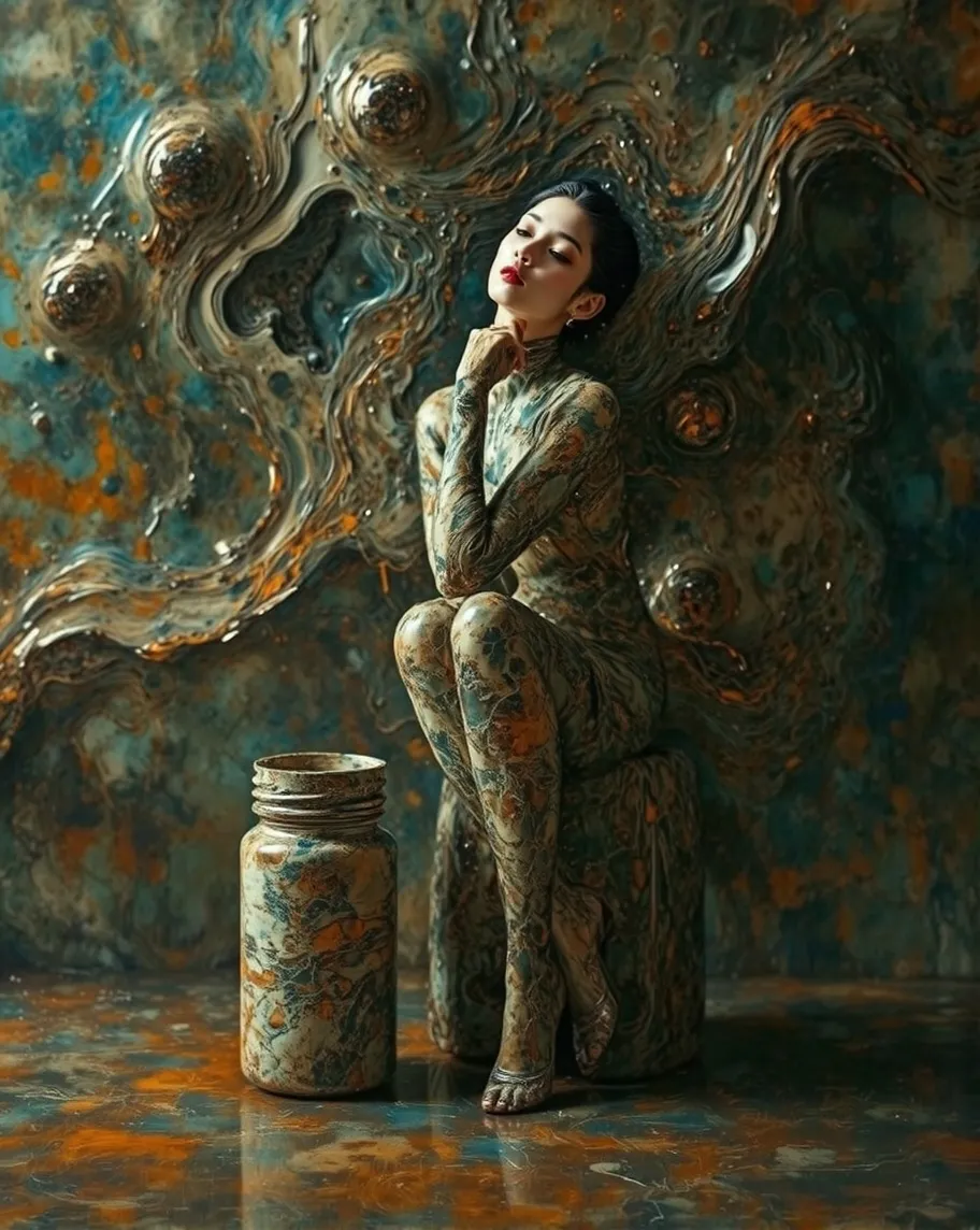 abstract oil painting closeup a - Free AI Photo Generator - starryai