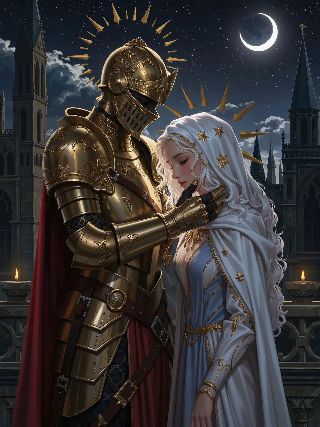 Sun Knight × Moon Mage A holy - Free AI Photo Generator - starryai