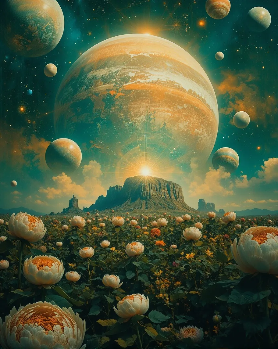 Gravity's garden, a sci-fi visual - Free AI Photo Generator - starryai