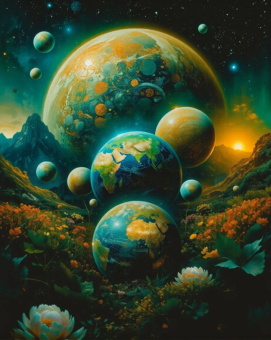 Gravity's garden, a sci-fi visual - Free AI Photo Generator - starryai