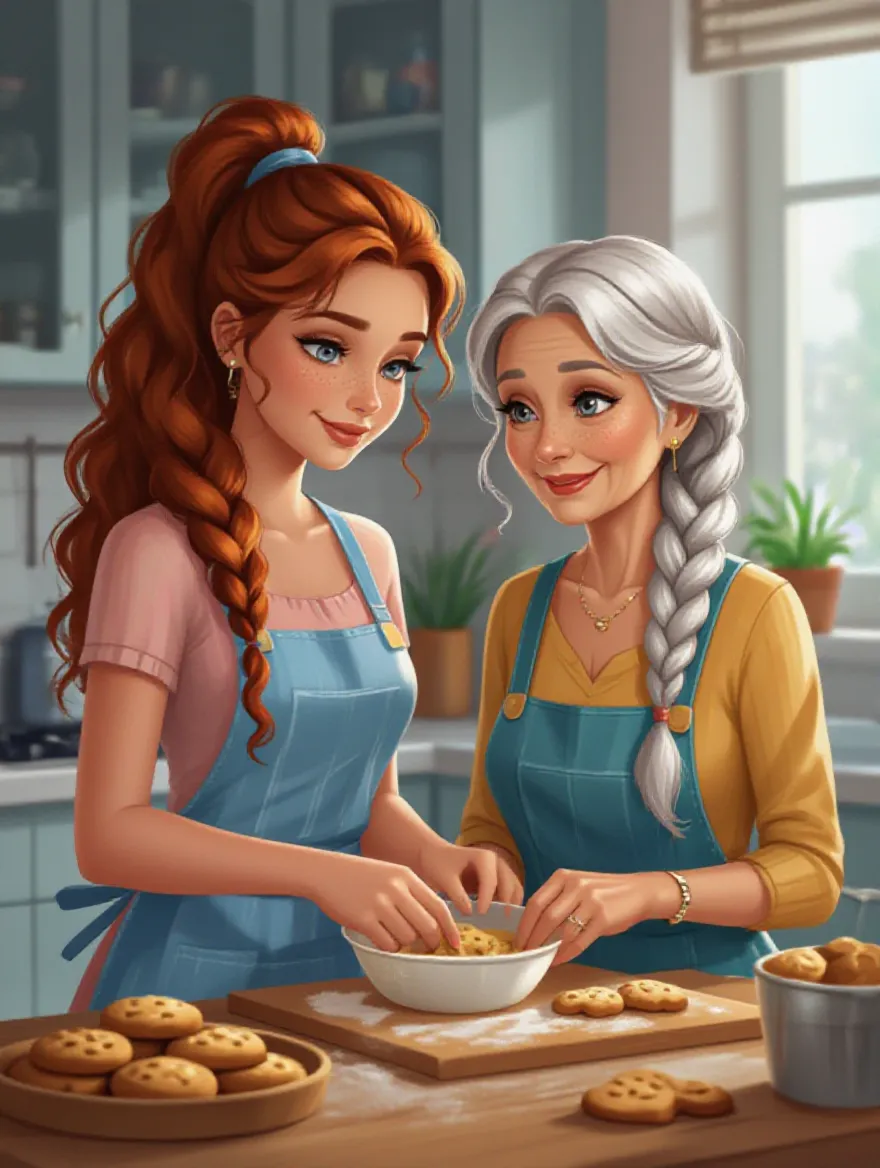 Liz & her Mom. - Free AI Photo Generator - starryai