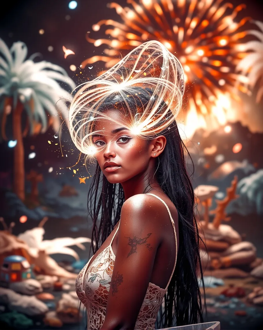 digital painting portrait a woman - Free AI Photo Generator - starryai