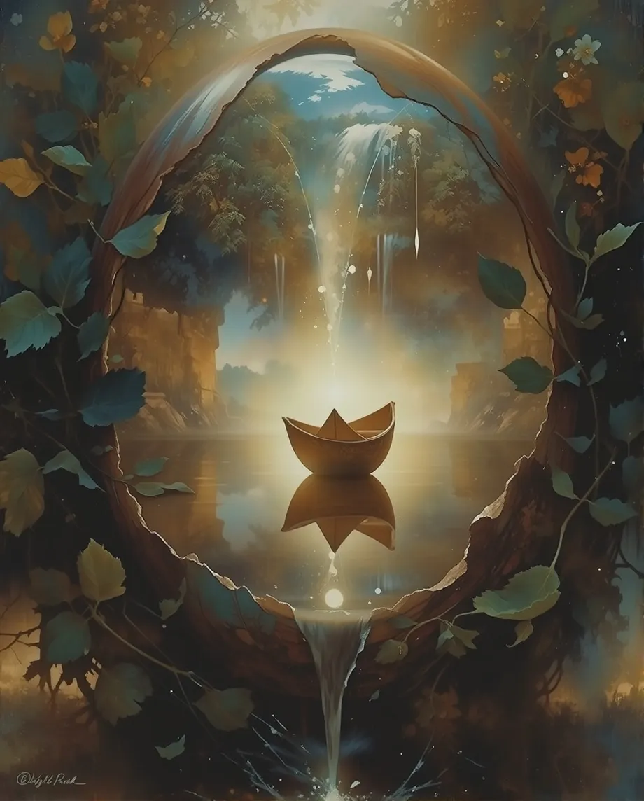 A serene scene a beautiful tiny - Free AI Photo Generator - starryai