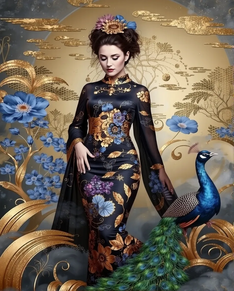 A serene scene featuring a figure - Free AI Photo Generator - starryai