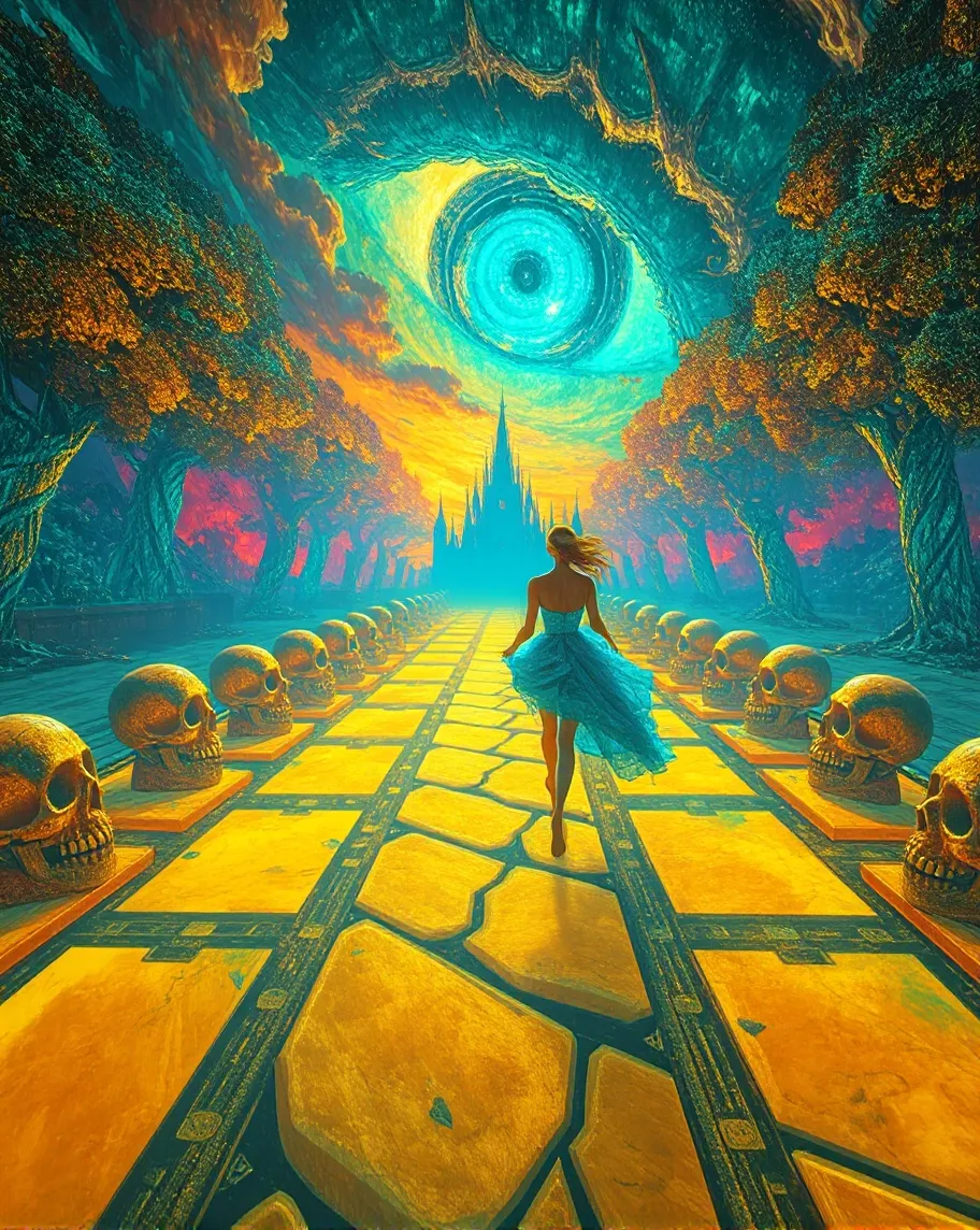 A surreal fantasy scene a girl - Free AI Photo Generator - starryai
