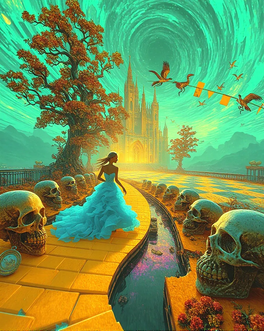 A surreal fantasy scene a girl - Free AI Photo Generator - starryai