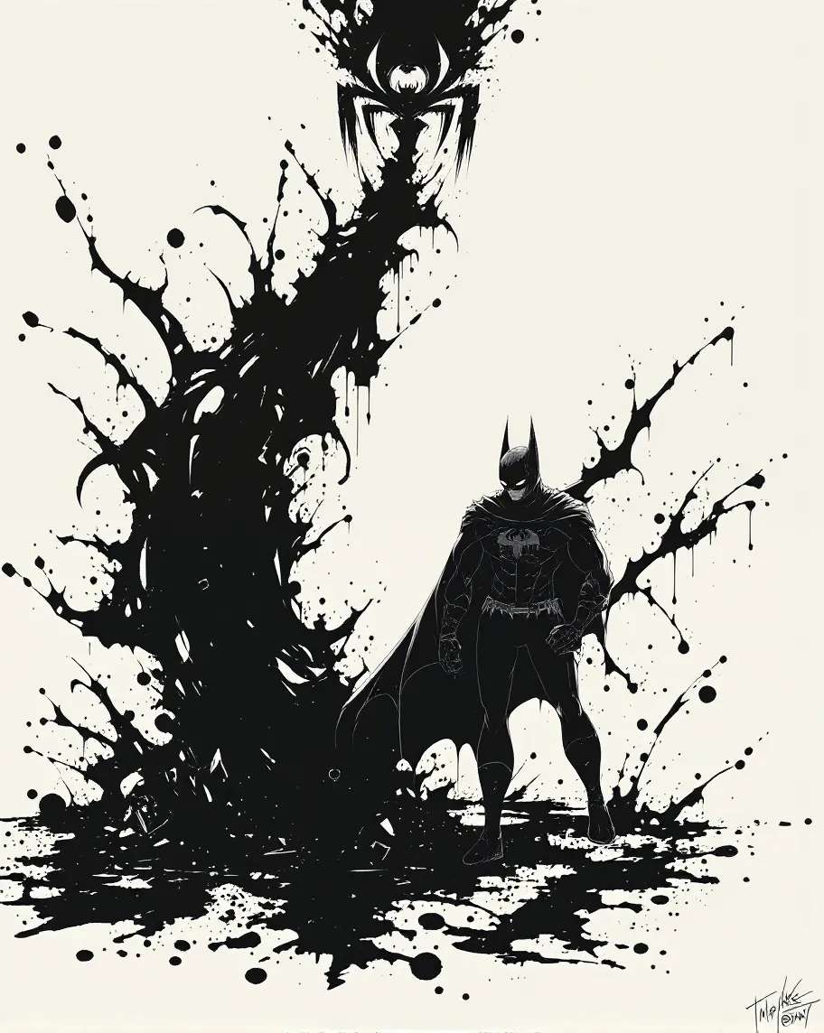 dark ink rises, up up out a vial - Free AI Photo Generator - starryai