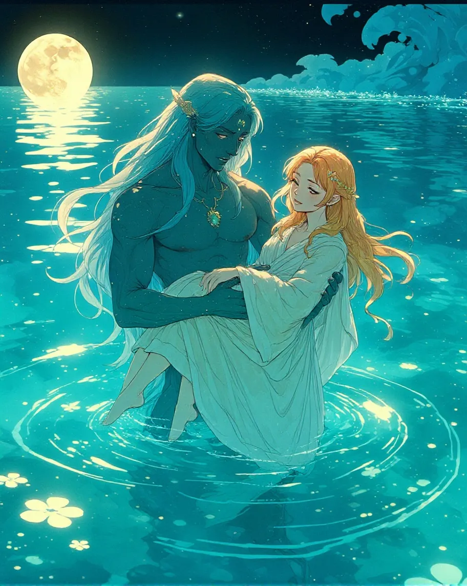Human Prince Ocean Deity & Human Prince Art - Free AI Photo Generator - starryai
