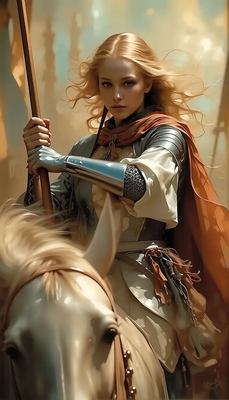 a knight shining armor leading 8k - Free AI Photo Generator - starryai