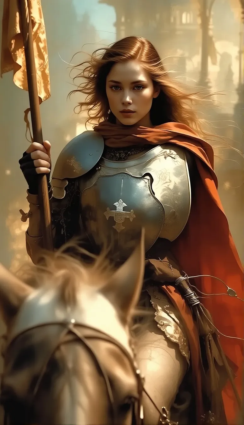a knight shining armor leading 8k - Free AI Photo Generator - starryai
