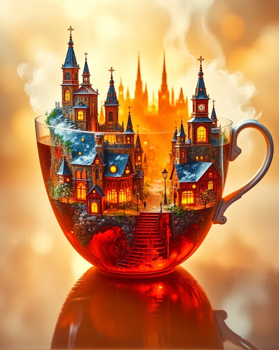 A surreal dreamlike city emerging - Free AI Photo Generator - starryai