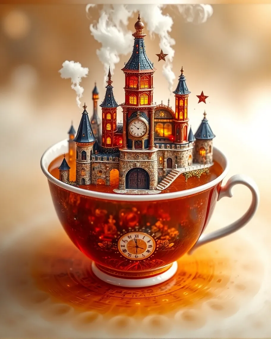 A surreal dreamlike city emerging - Free AI Photo Generator - starryai