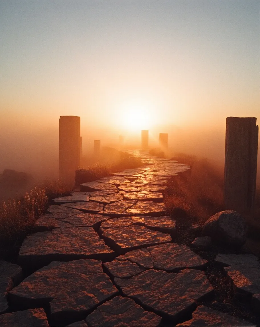 Path Slipping Lost Time — Forgotten Path at at - Free AI Photo Generator - starryai