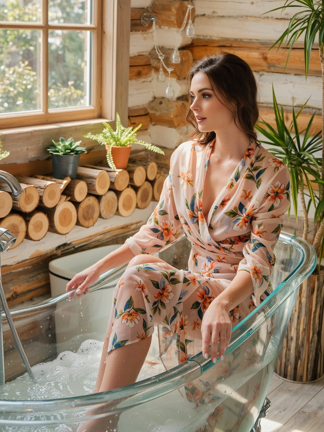 image depicts a woman sitting a - Free AI Photo Generator - starryai