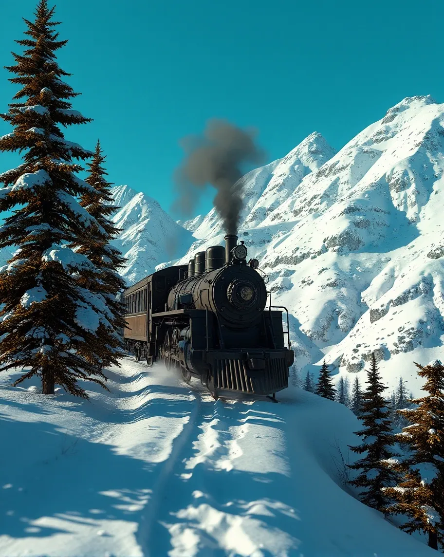 Digital illustration a train a be - Free AI Photo Generator - starryai