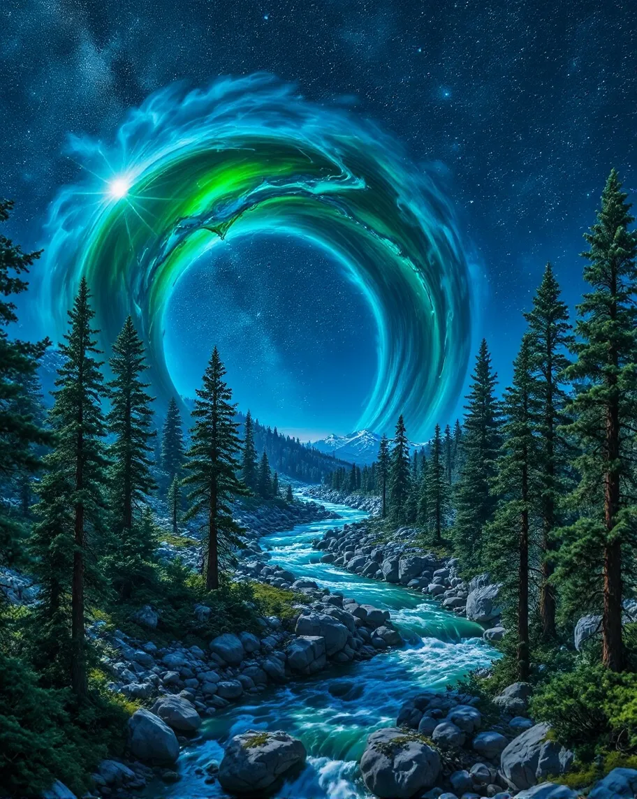 Beautiful landscape a forest a - Free AI Photo Generator - starryai