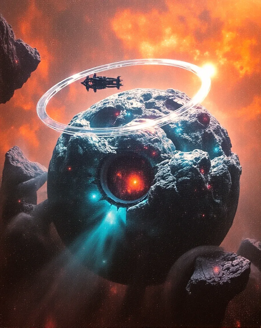 far reaches a glittering nebula, - Free AI Photo Generator - starryai
