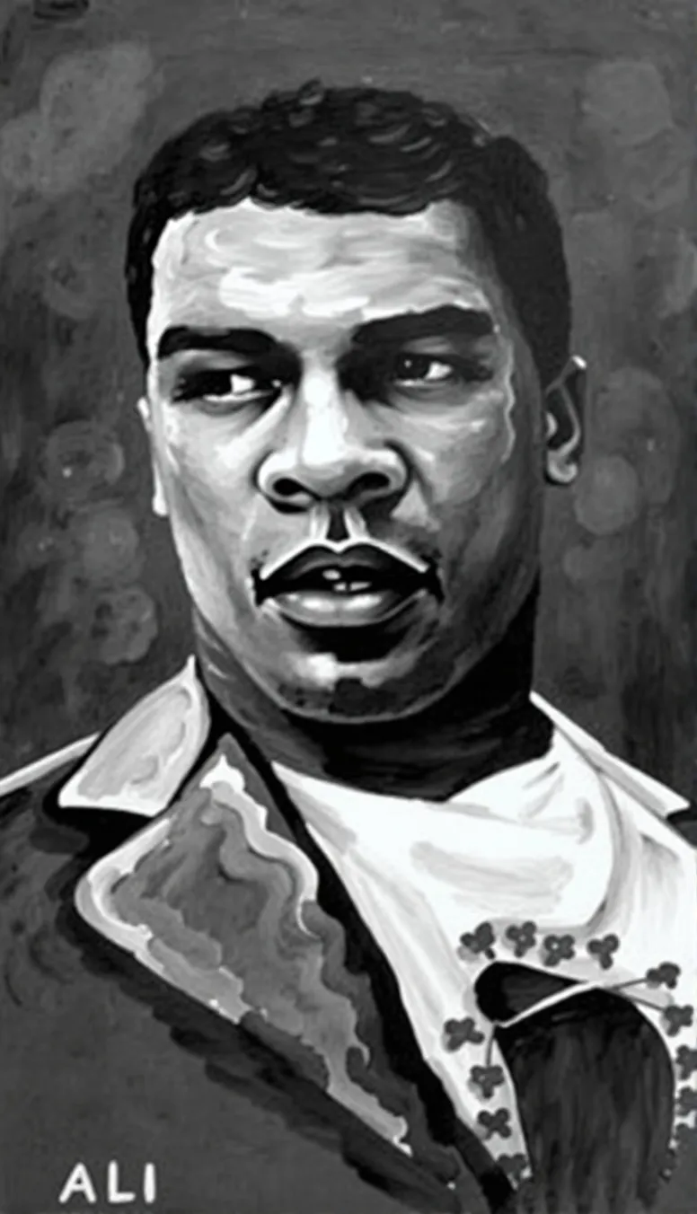 Portrait Muhammad Ali 1964, when - Free AI Photo Generator - starryai