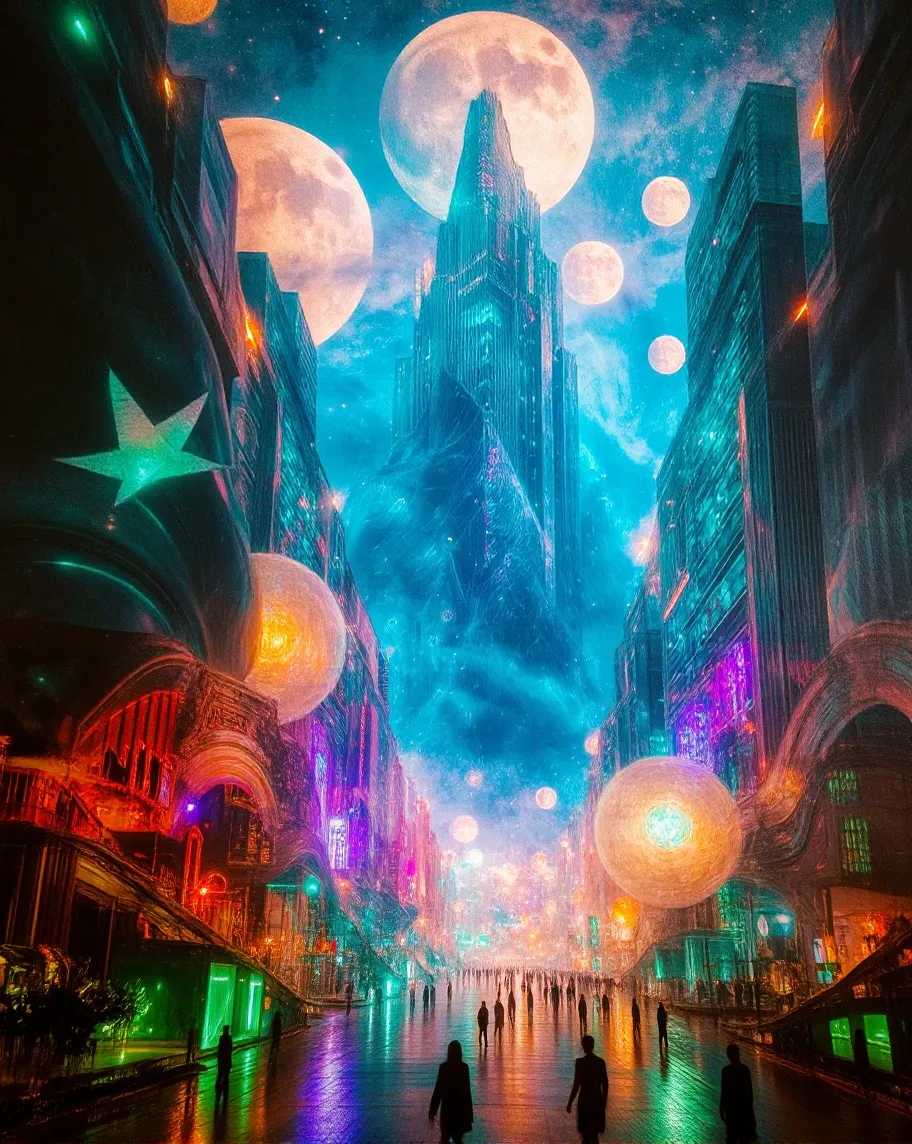 Vibrant dreamlike surreal at a — - Free AI Photo Generator - starryai