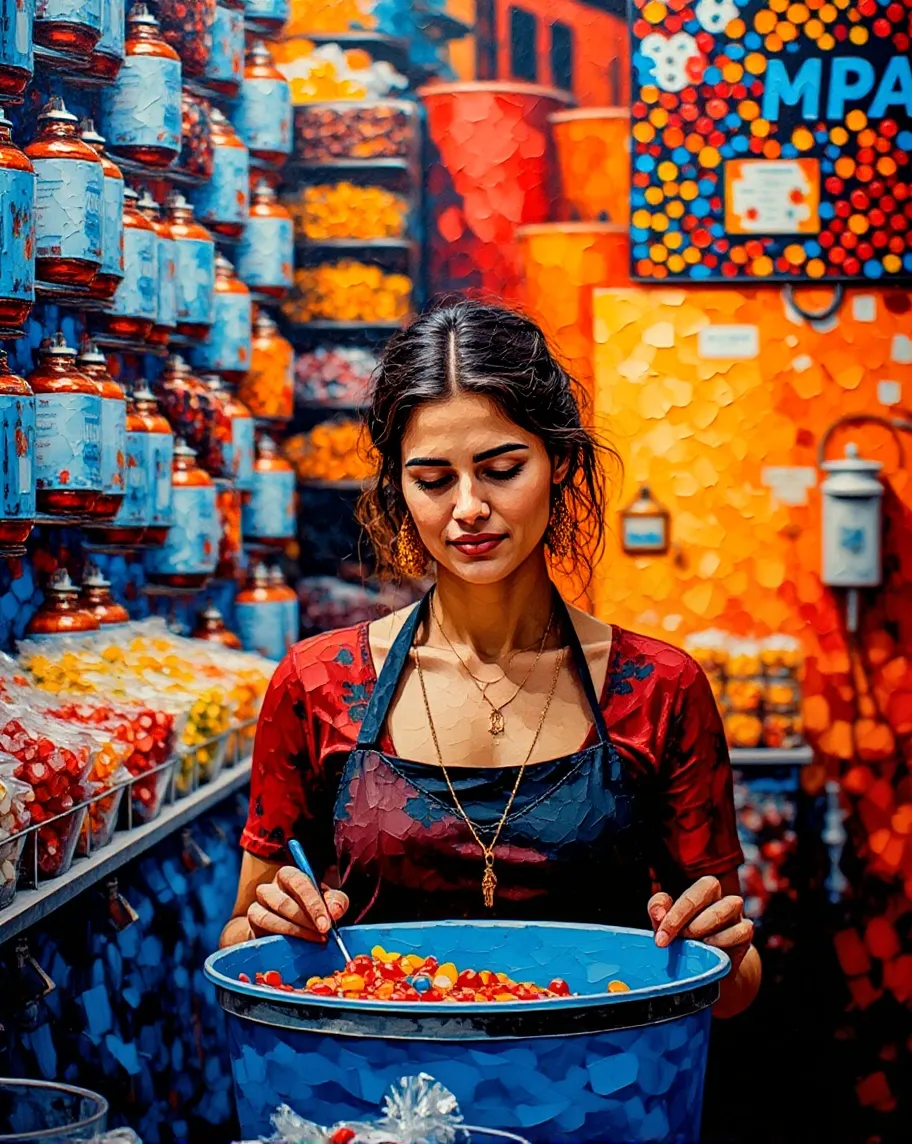 making candy - Free AI Photo Generator - starryai