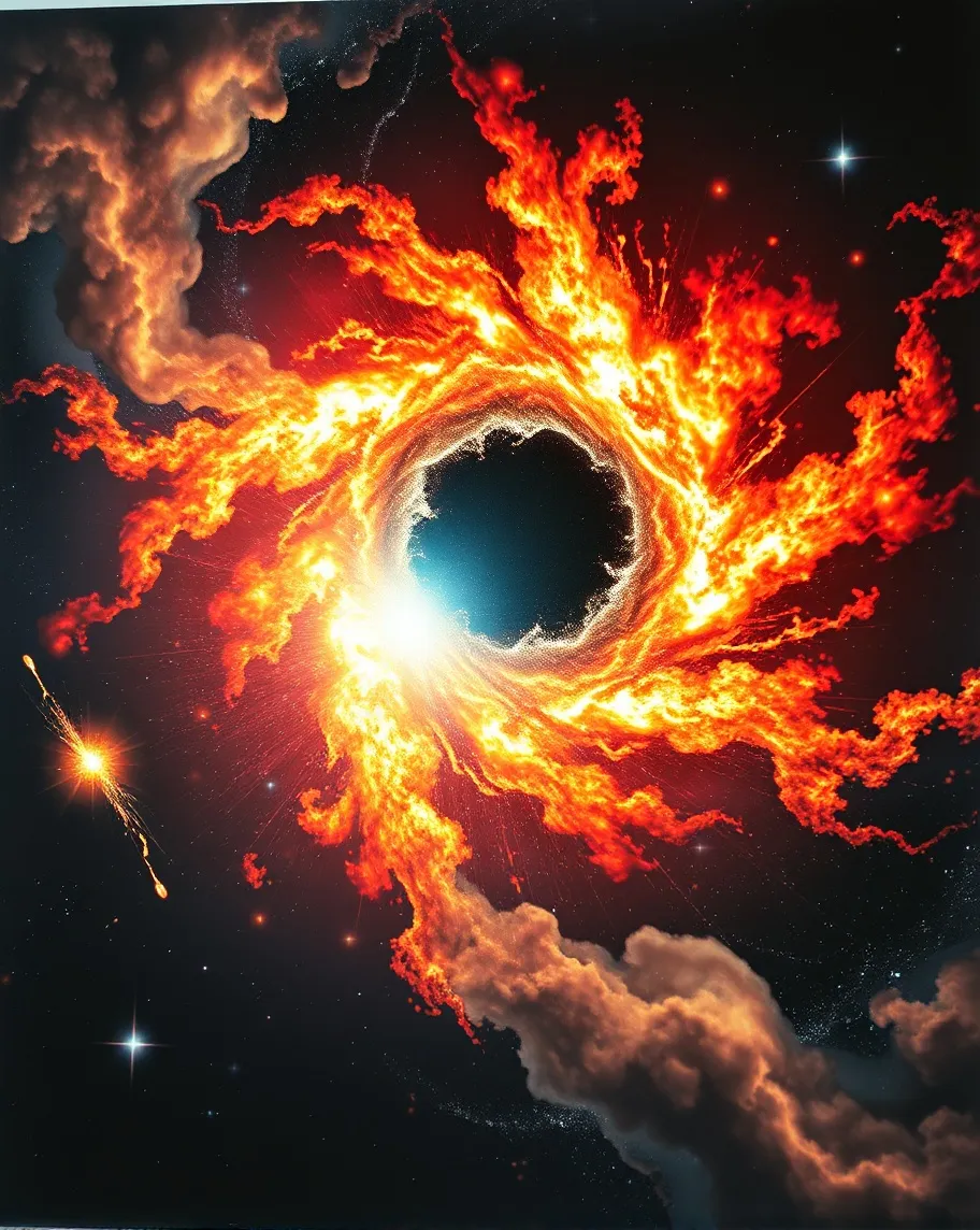 Combine a black hole, classic - Free AI Photo Generator - starryai