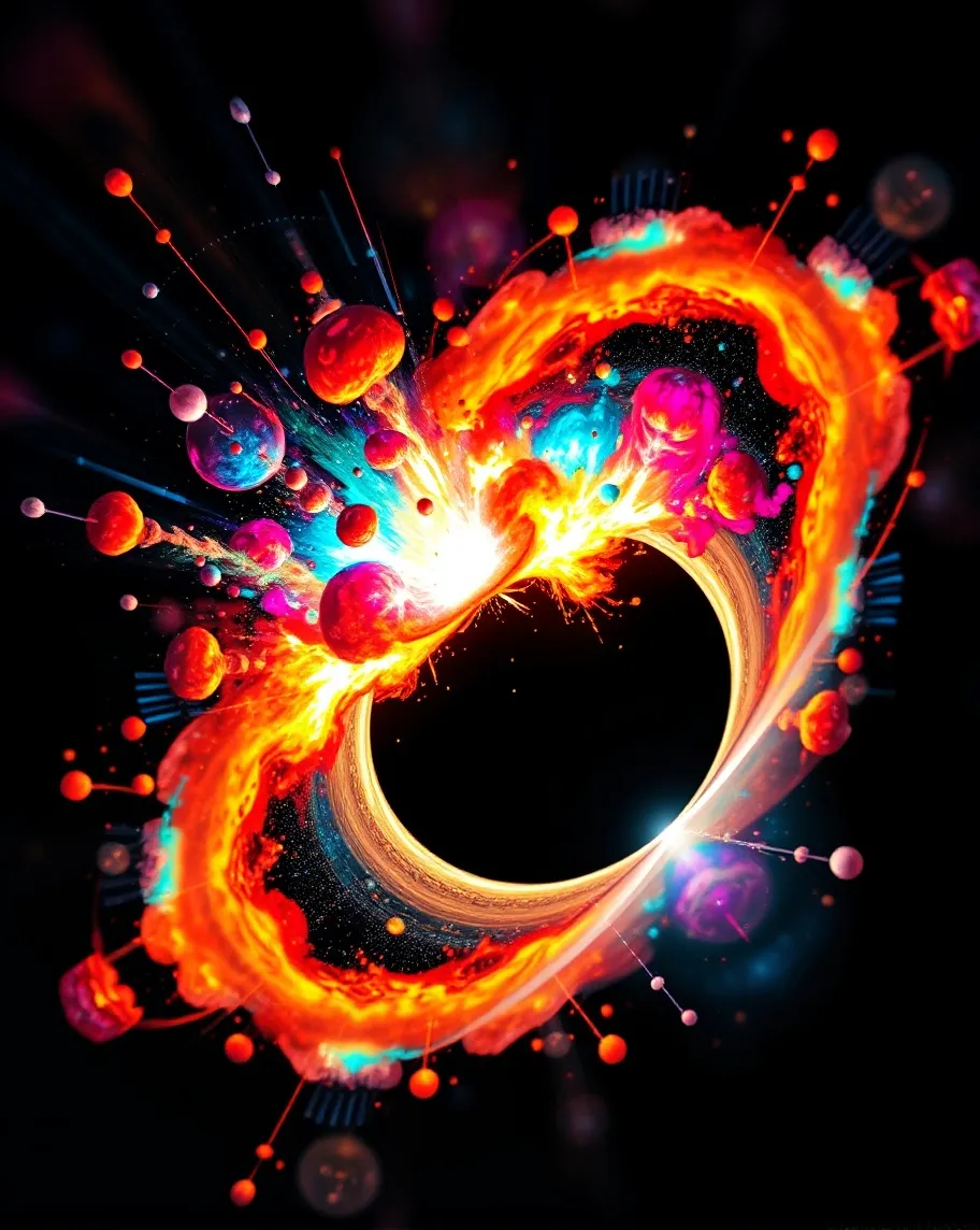 Combine a black hole, classic - Free AI Photo Generator - starryai