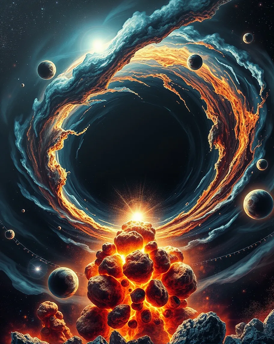 Combine a black hole, classic - Free AI Photo Generator - starryai