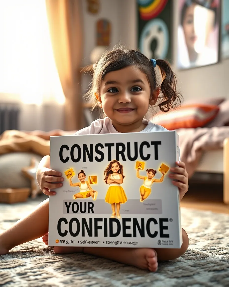 A adorable young girl sitting on - Free AI Photo Generator - starryai