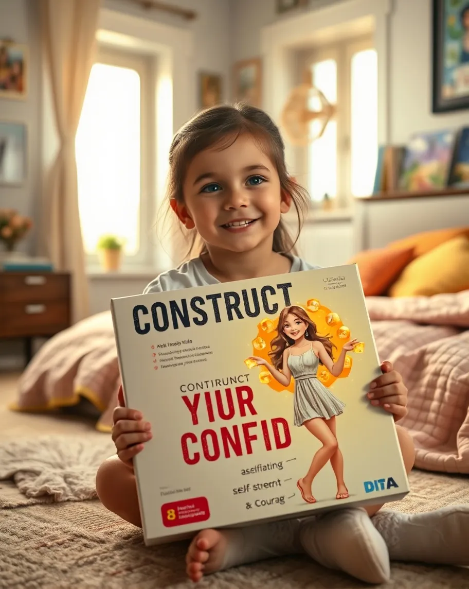 A adorable young girl sitting on - Free AI Photo Generator - starryai