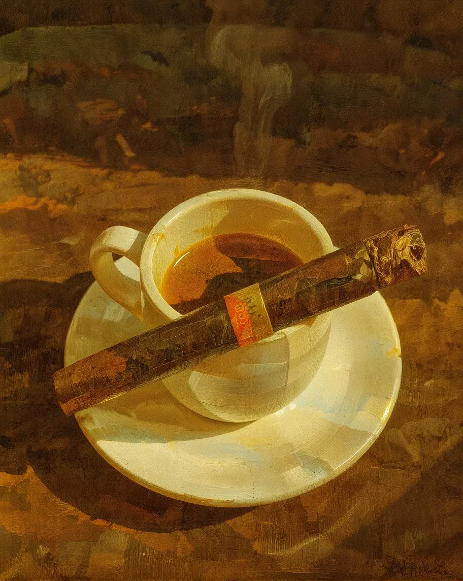 still life a small white espresso - Free AI Photo Generator - starryai