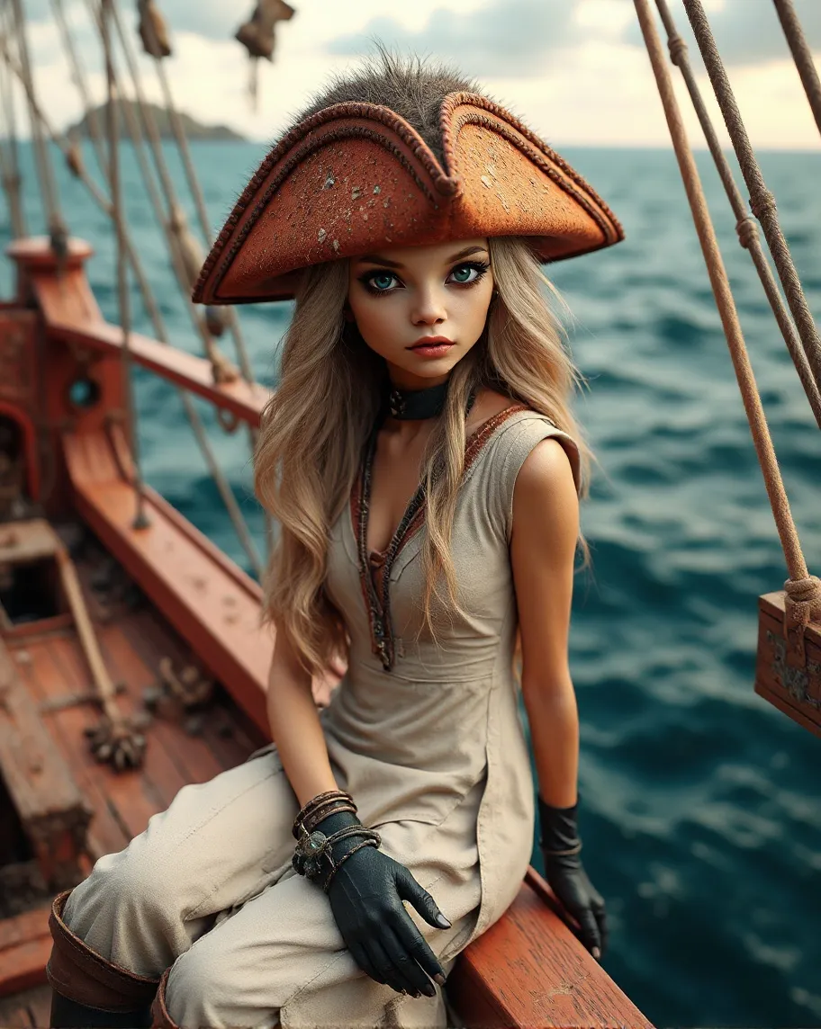 Portrait a young woman dressed up - Free AI Photo Generator - starryai