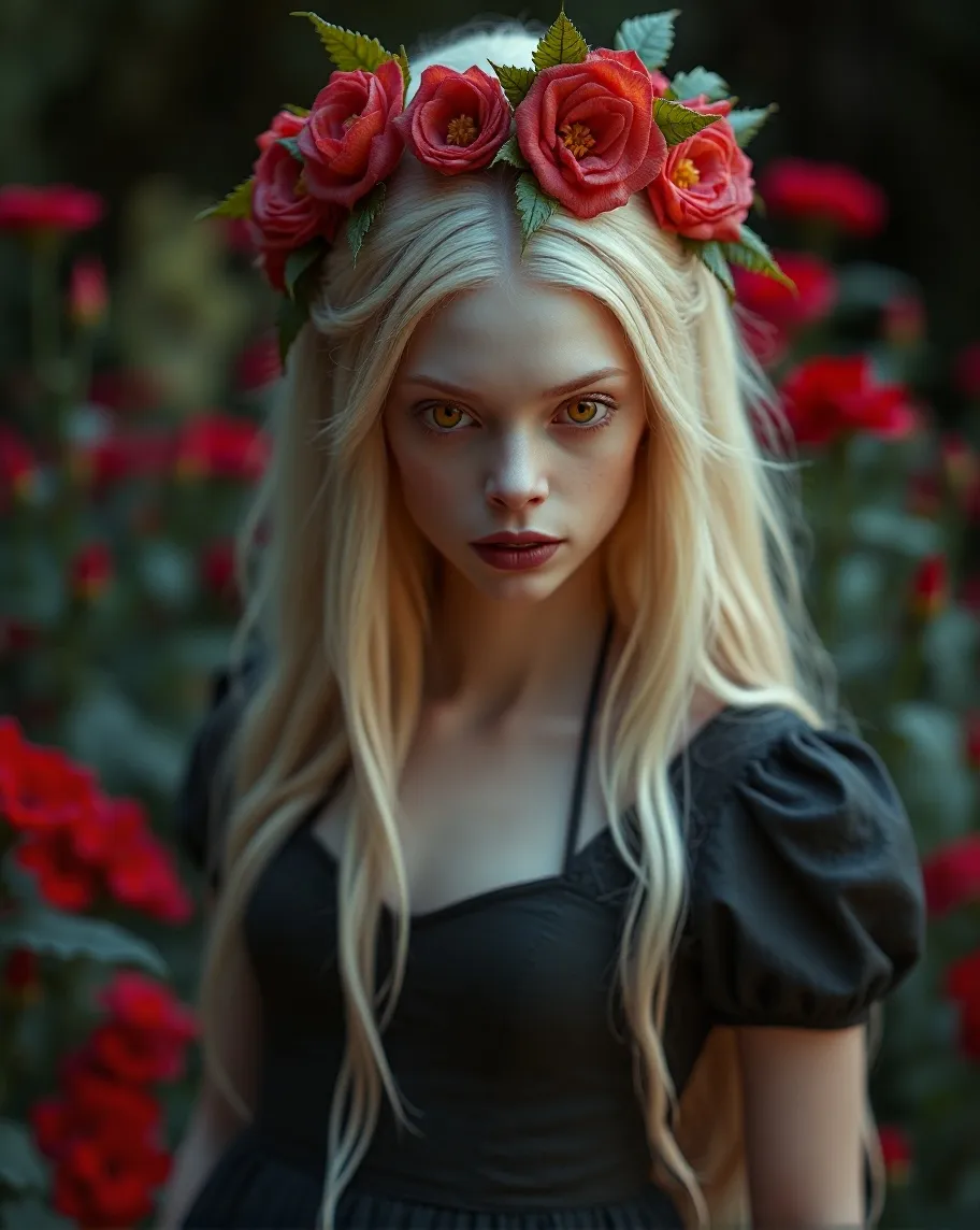 Portrait a young woman long hair. - Free AI Photo Generator - starryai