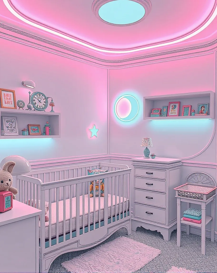 Neon Nursery - Free AI Photo Generator - starryai