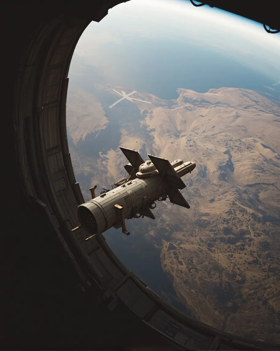 Space station orbiting unknown - Free AI Photo Generator - starryai