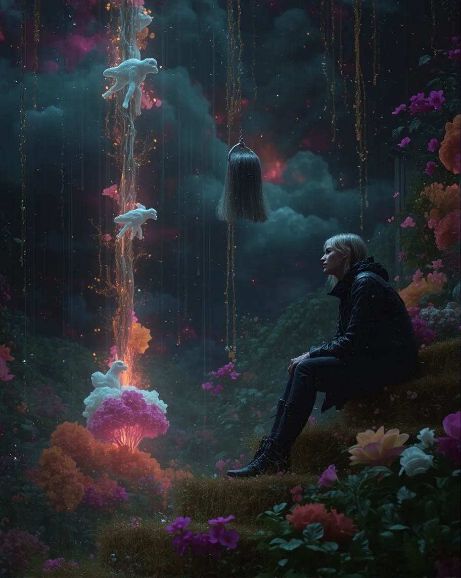 A hermit writer, dwelling a vivid - Free AI Photo Generator - starryai