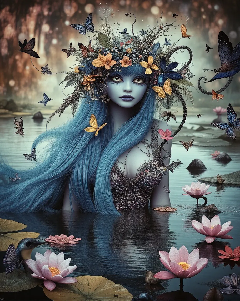 Vampire Empress alien world, long - Free AI Photo Generator - starryai