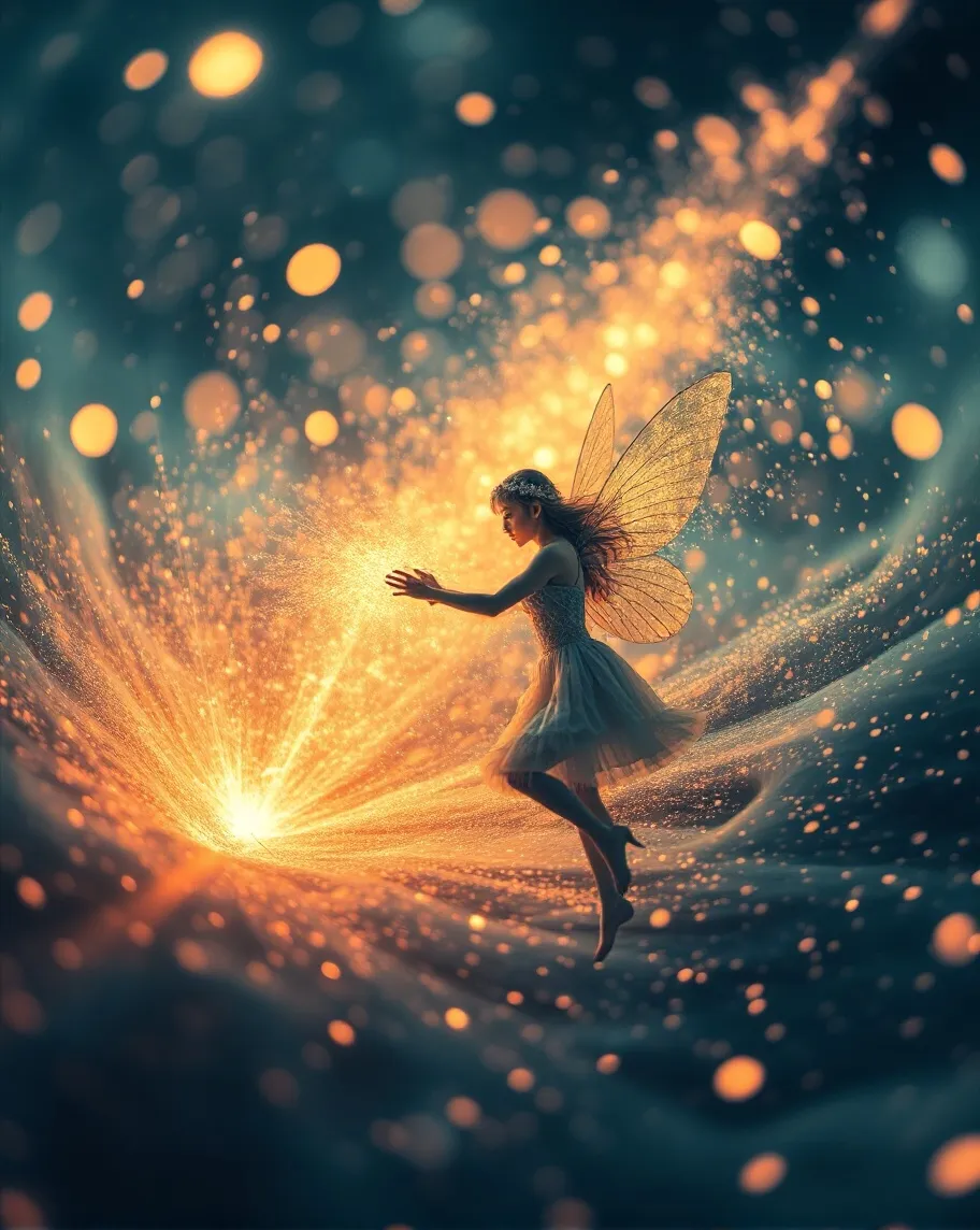 Glowing fairy dust - Free AI Photo Generator - starryai