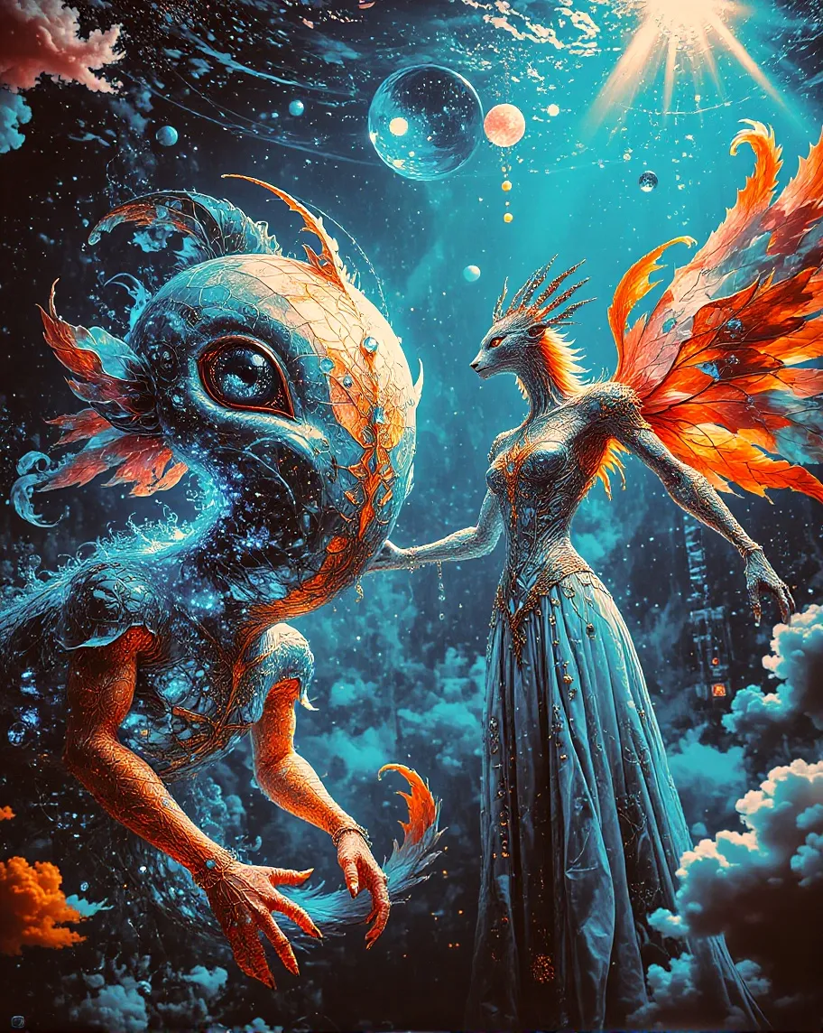 A mystical underwater realm, a - Free AI Photo Generator - starryai