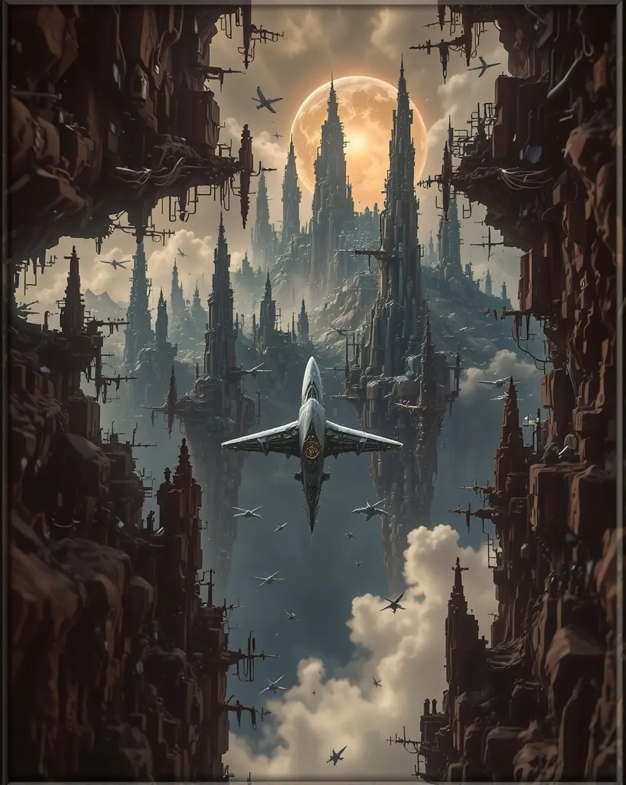 Spaceport station on planet S on - Free AI Photo Generator - starryai