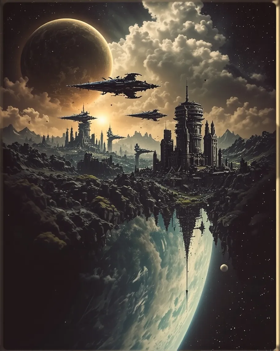 Spaceport station on planet S on - Free AI Photo Generator - starryai