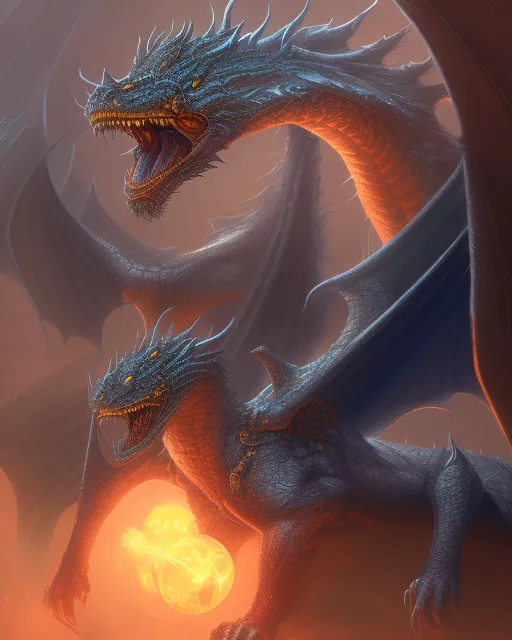 Fantasy background with dragons