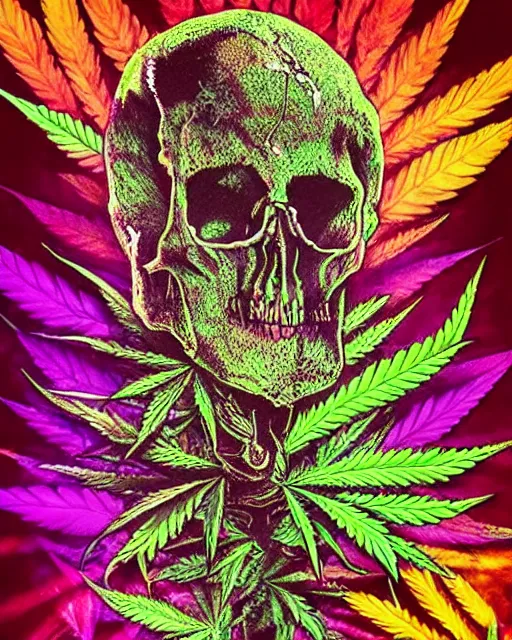 Marijuana art, weed art, ganja art, hyper detailed, hyper realistic, Rasta art, skull art, gory art, concept art, smoke art, neon art, graffiti art