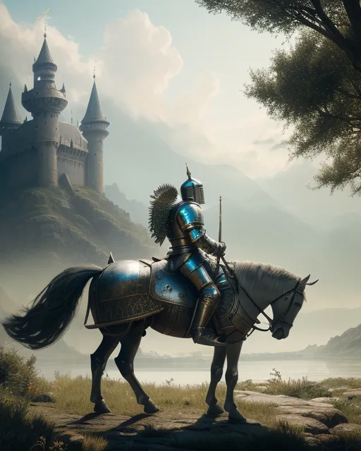 A handsome knight shining armour - Free AI Photo Generator - starryai