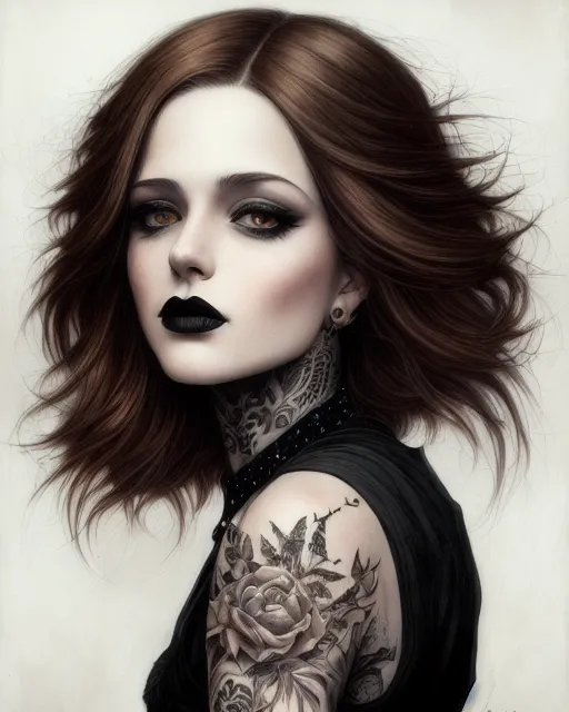 Goth Babe - AI Photo Generator - starryai