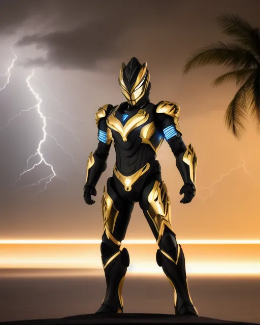 Viewing a lighting storm dark - Free AI Photo Generator - starryai