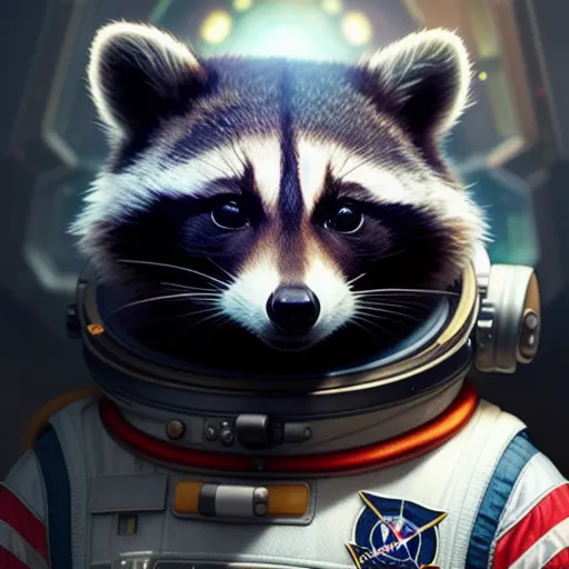 Space Raccoon - AI Photo Generator - starryai