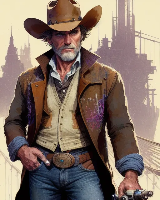 Cowboy From The Future, Digital Arts by Isra